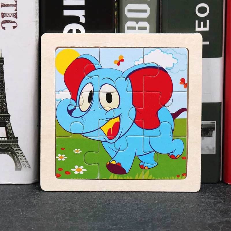 Wooden 3D Puzzle Jigsaw for Children Baby.