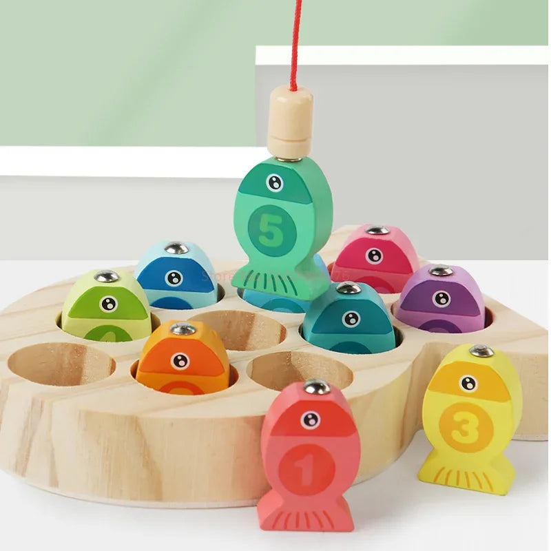 Wooden Children Fishing Toys Baby