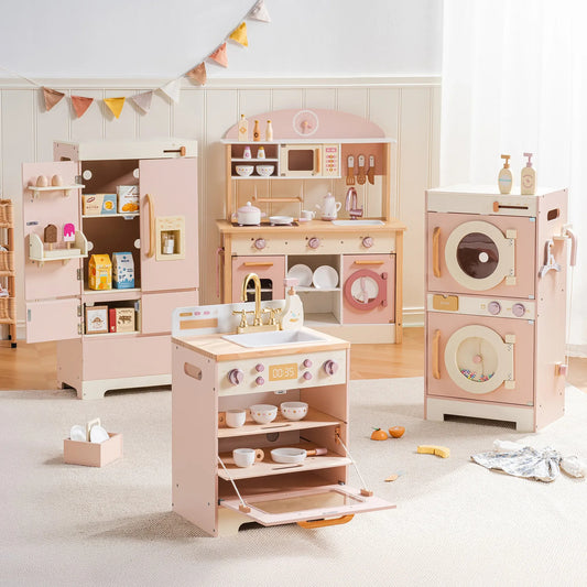 Kids Wooden Corner Kitchen Playset