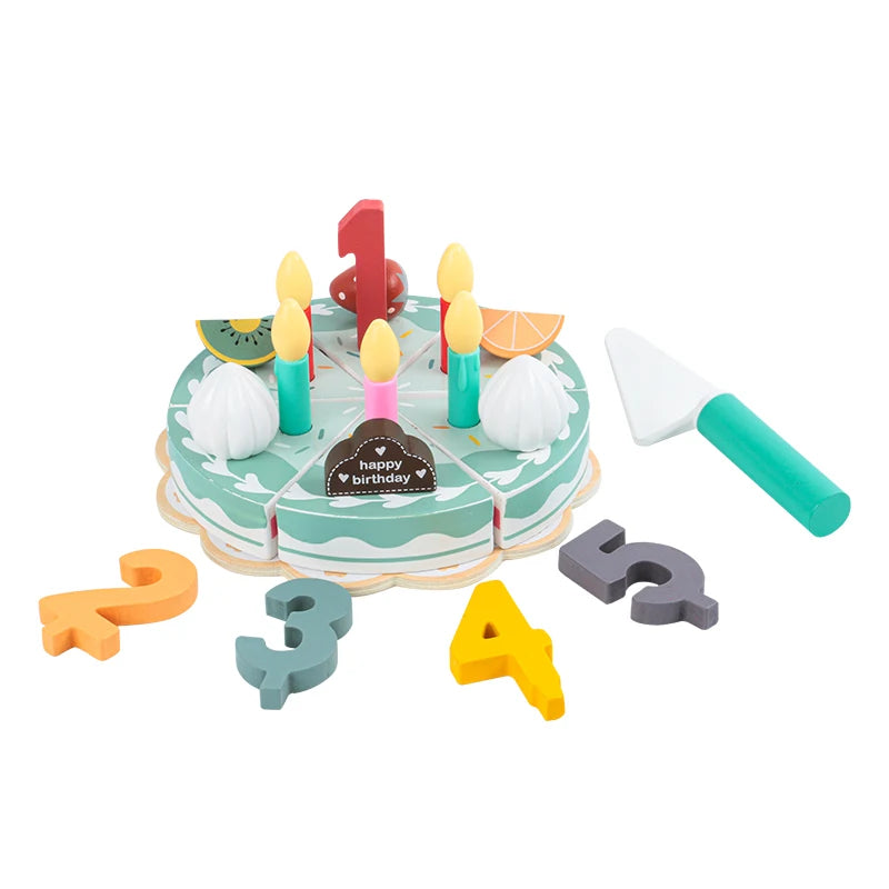Children’s Wooden Simulation Birthday Cake Toy